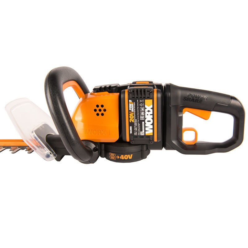 Кусторез аккумуляторный WORX WG284E.1, 40В, 66 см, Зу 2х1А