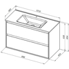 Aquanet 336370 Тумба Милан 100 цв. белый глянец (336370)