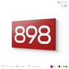 Номер на дверь 898, табличка на дверь для офиса, квартиры, кабинета, аудитории, склада, красная 120х70 мм, Айдентика Технолоджи