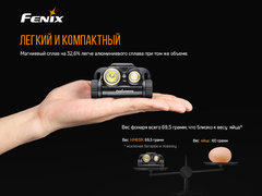 Фонарь налобный Fenix HM65R 1400lm аккумуляторный