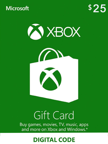 Пополнение бумажника на 25$ (Xbox Store USA) [Цифровой код доступа]