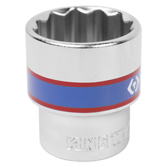 KING TONY (333018M) Головка торцевая стандартная двенадцатигранная 3/8", 18 мм