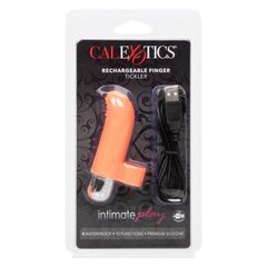 Оранжевая пулька-насадка на палец Finger Tickler - 8,25 см. - 