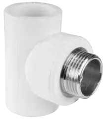 Тройник PP-R комбинированный белый НР Дн 20х3/4" VALFEX 10128120