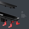 Am.Pm W02SC-U11-050-04BM PrimeFlow Трап для душа линейный универс затвор Tile 50см цвет черн мат