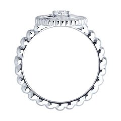 Стильное кольцо ROSE de VENTS из серебра 925 пробы черное/белое