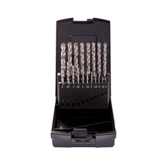 Набор сверл по металлу 1-10мм 19шт DIN338 HSS-G 118° (пл. кейс) Terrax by Ruko A214214RO