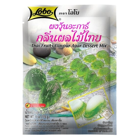 Набор для приготовления десерта агар-агар с тайскими фруктами Dessert Mix Flavour LOBO, 115 гр