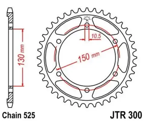 Звезда ведомая Ognibene 5088-R42 (JTR300.42)