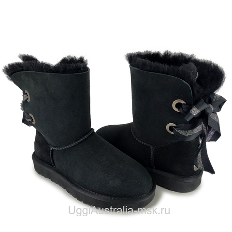 UGG Bailey Bow Customizable Black