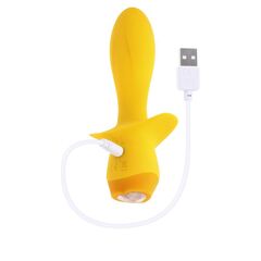 Желтая анальная вибропробка Mellow Yellow - 13,5 см. - 