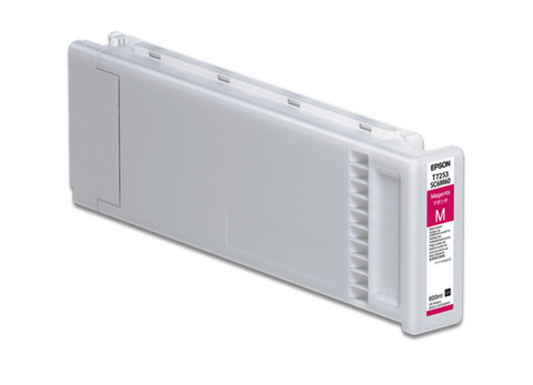Картридж Epson T7253 UltraChrome DG голубой повышенной емкости 600 мл для текстильного принтера SC-F2000 (C13T725300))
