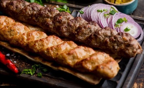 Люля-кебаб из баранины с грибами