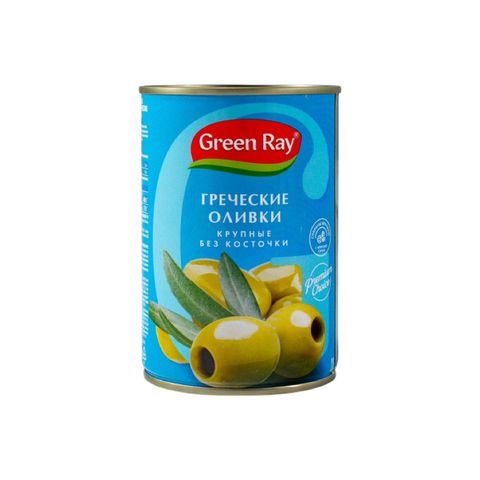 Оливки Гигант без кости GREEN RAY ж\б 425мл