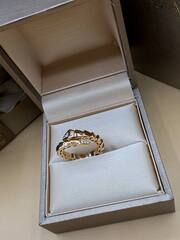 Кольцо ЗМЕЯ-SERPENTI lux качество VGOLD розовое золото