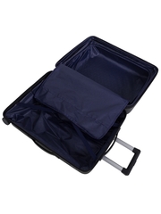 Чемодан полипропилен ЛЮКС облегченный средний Черный 65x43x27 см (М) без расширения6