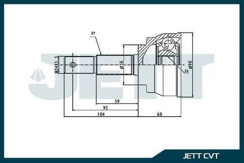 ШРУС внешний JETT V41-1106