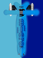 Самокат Mini Micro Deluxe Glow (светящийся) LED арктический синий