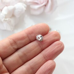 Бусина разделитель (спейсер) фриформ, 7 мм, родий, 5 штук, Р069