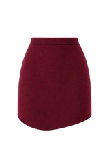 Юбка из нейлона в цвете бордо