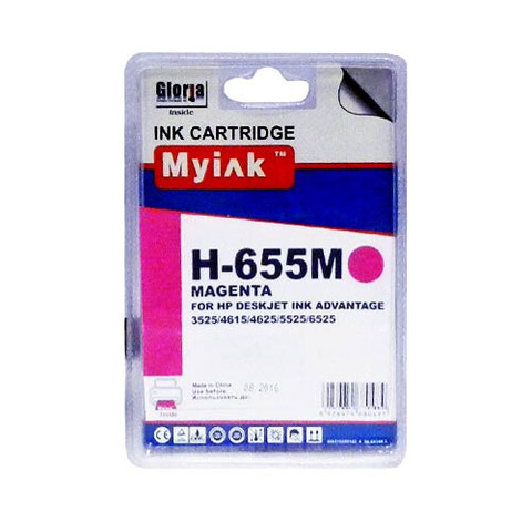 Картридж для (655) HP DJ Advantage 3525, 4615, 5525, 6525 CZ111AE  Magenta (14,6ml, Dye) MyInk
