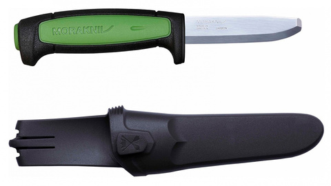 Нож Morakniv Safe Pro стальной, лезвие: 82 mm, прямая заточка черный/зеленый (13076)