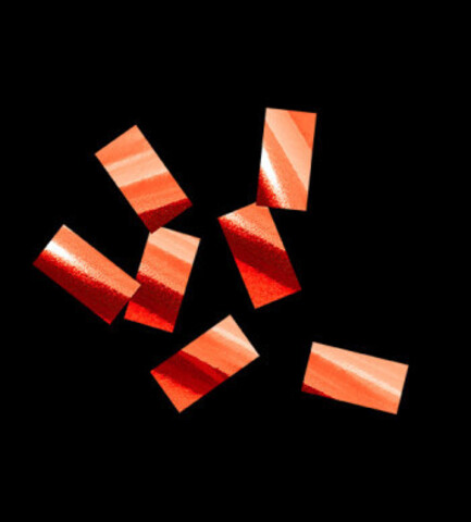 Конфетти фольга, Прямоугольник Красное, 1*2см, 100г.