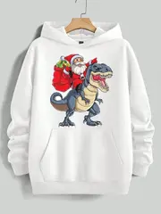 Толстовка худи "Санта" белая