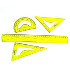 
          Набор чертежный Alingar, 30 см, пластиковый, 4 предмета,гибкий, цвета ассорти, пакет ПВХ с европодвесом