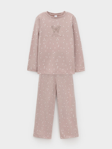 пижама  для девочки  К 1639/кофейный,цветочные снежинки