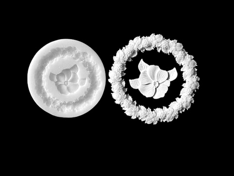 Силиконовый молд рамка венок Виноградная лоза БОЛЬШОЙ + цветок в подарок