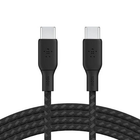 Кабель Belkin BoostCharge 100W USB-C to USB-C 2.0 плетеный Cable, 3м, черный