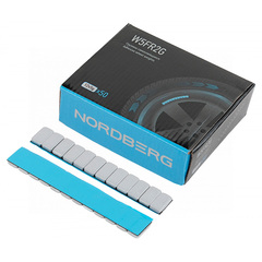 NORDBERG (W5FR2G) Грузики самоклеящиеся (12х5 г) Fe закругленные L=12 см, серые, 50 лент