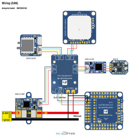 Полётный контроллер Matek H743 SLIM V4