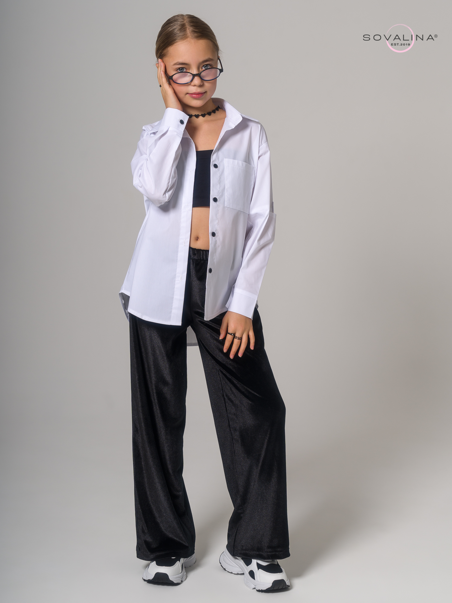 Брюки Classic бархат черный