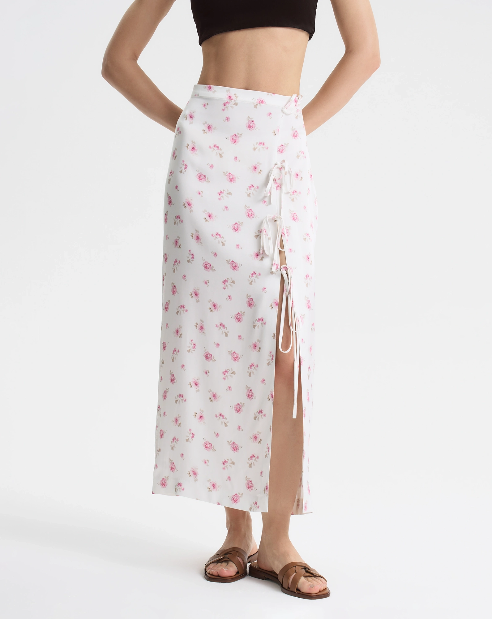 Юбка-миди с завязками