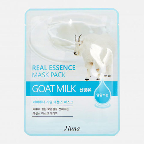 Juno Goat Milk Real Essence Mask Pack - Маска тканевая с экстрактом козьего молока