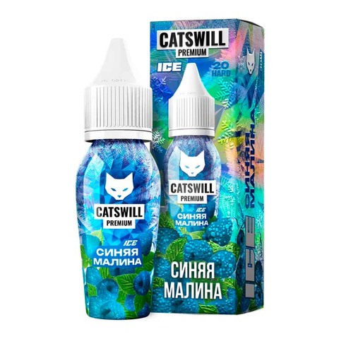 Жидкость CATSWILL PREMIUM ICE Salt 2% STRONG 30 ml - СИНЯЯ МАЛИНА