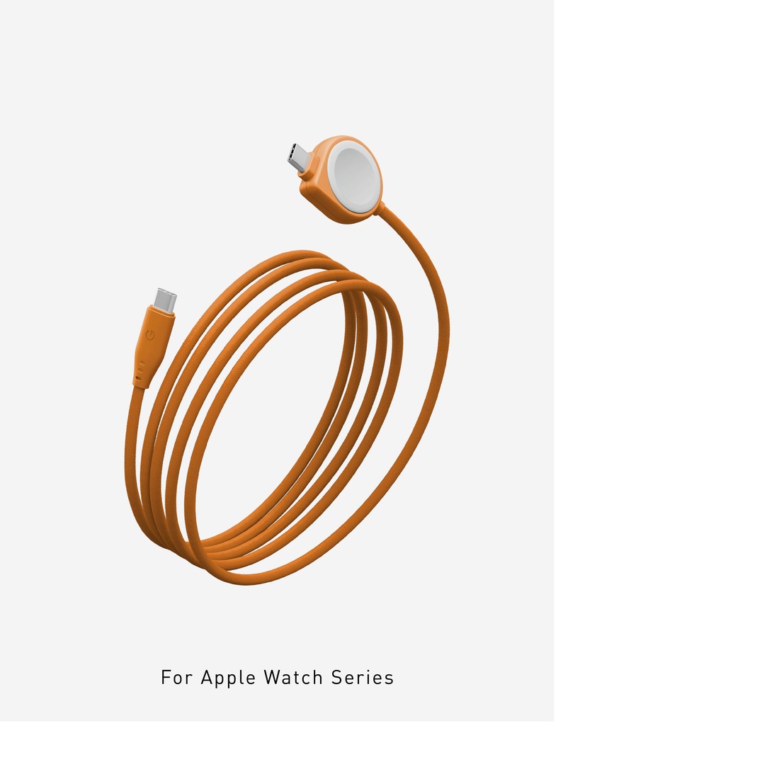 Кабель Energea Flow DUO WATCH, 2 в 1, USB-C to USB-C/Apple Watch, 60W 1.5M, Оранжевый | Orange