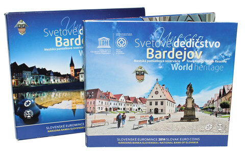 Годовой набор евро Словакия. Всемирное наследие ЮНЕСКО. 2014 год. UNC. В буклете