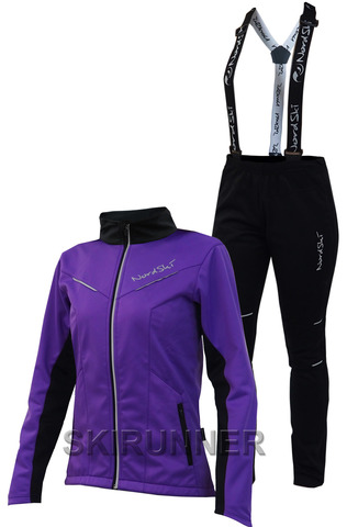 Женский утеплённый лыжный костюм Nordski Premium 2018 Violet-Black