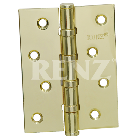 Петли (комплект) врезная универсальная без колпачка Ренц IN100-4BB FH SB (2шт), цвет латунь матовая (гарантия - 12 месяцев)