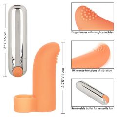 Оранжевая пулька-насадка на палец Finger Tickler - 8,25 см. - 
