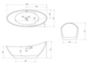 Ванна отдельностоящая 184х79 см Abber AB9233