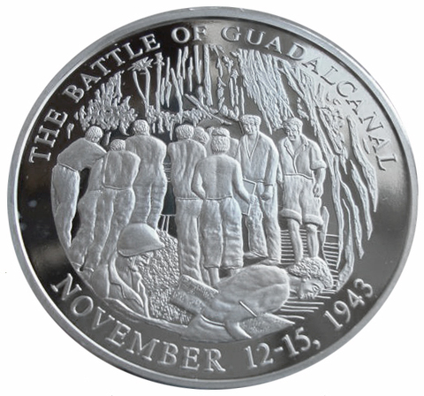 Медаль Битва за Гуадалканал Вторая мировая война 1943 г. США Proof