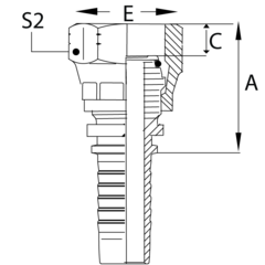Фитинг DN 10 DKO-S (Г) 18x1.5 10 накидная гайка POWERMASTER