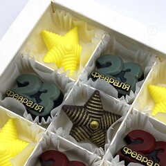 Форма пластиковая для конфет Звезда с погон МИНИ (4 ячейки)