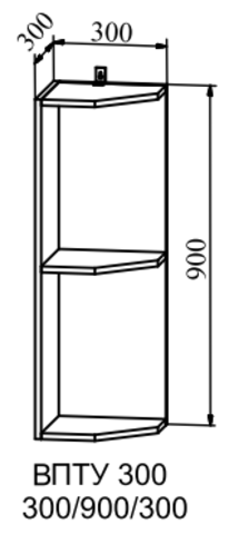 Кухня Олива шкаф верхний полка угловая высокий 300