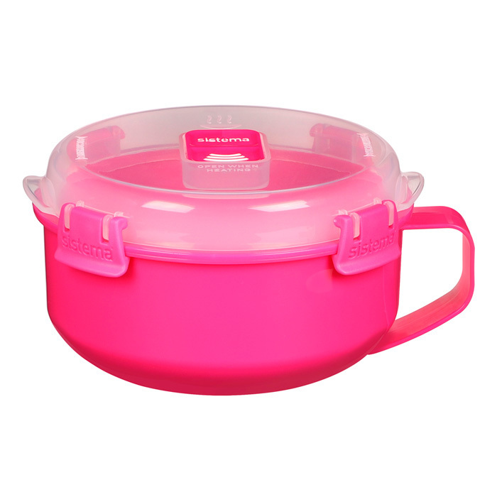 Чаша для приготовления завтрака в СВЧ Sistema "Microwave" 850 мл, цвет Розовый