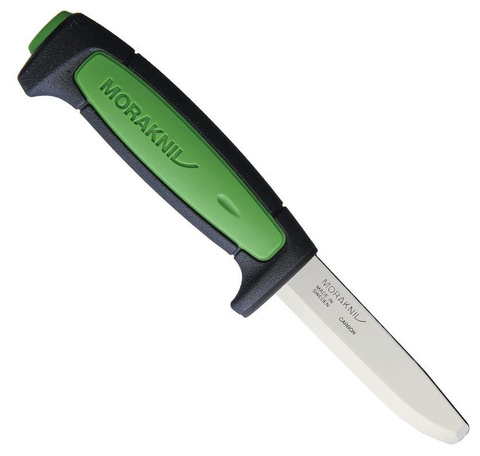 Нож Morakniv Safe Pro стальной, лезвие: 82 mm, прямая заточка черный/зеленый (13076)